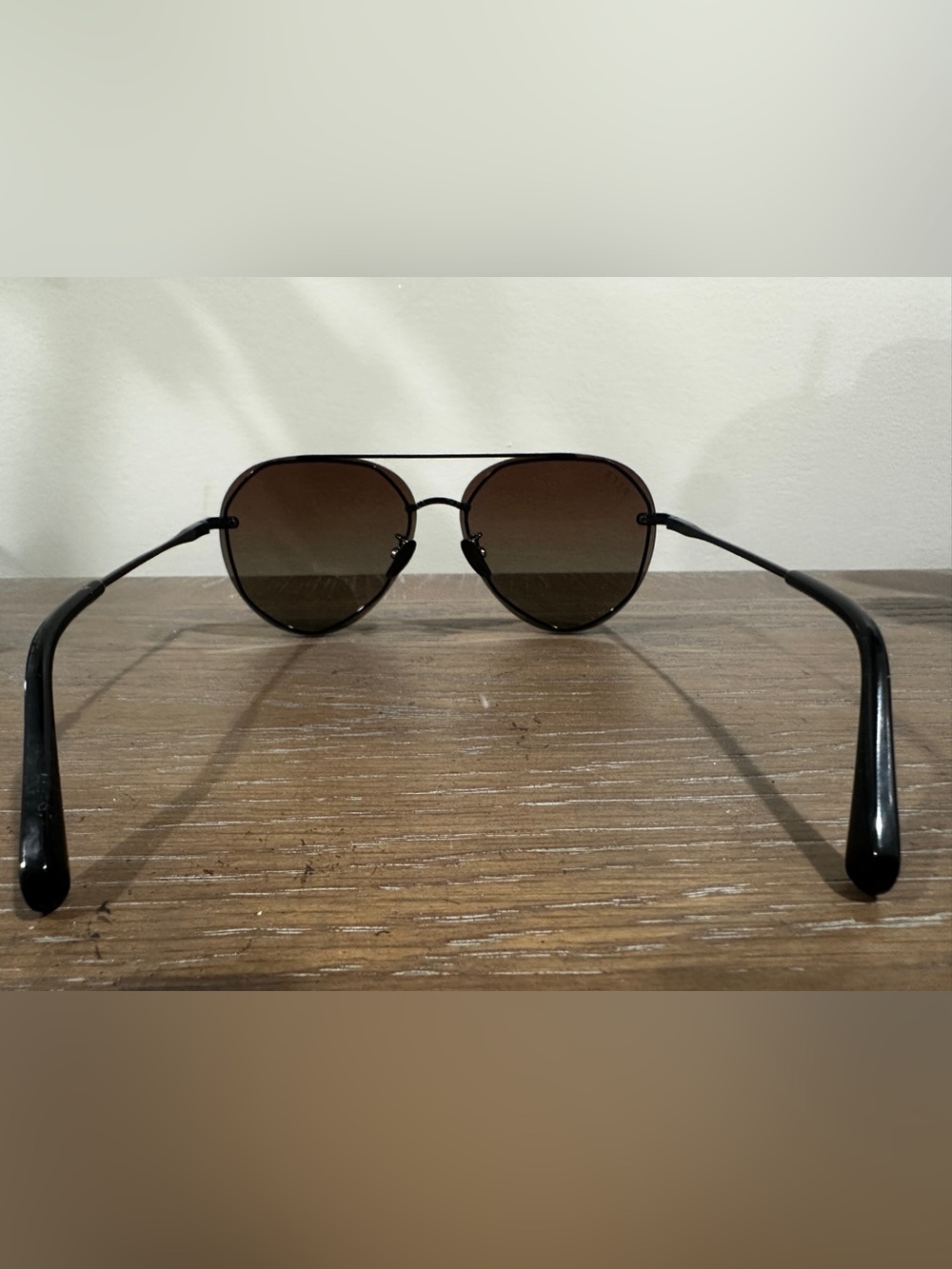 DIFF Black And Brown Aviator Sunglasses Great QUALITY Metal Frame - Picture 3 of 5